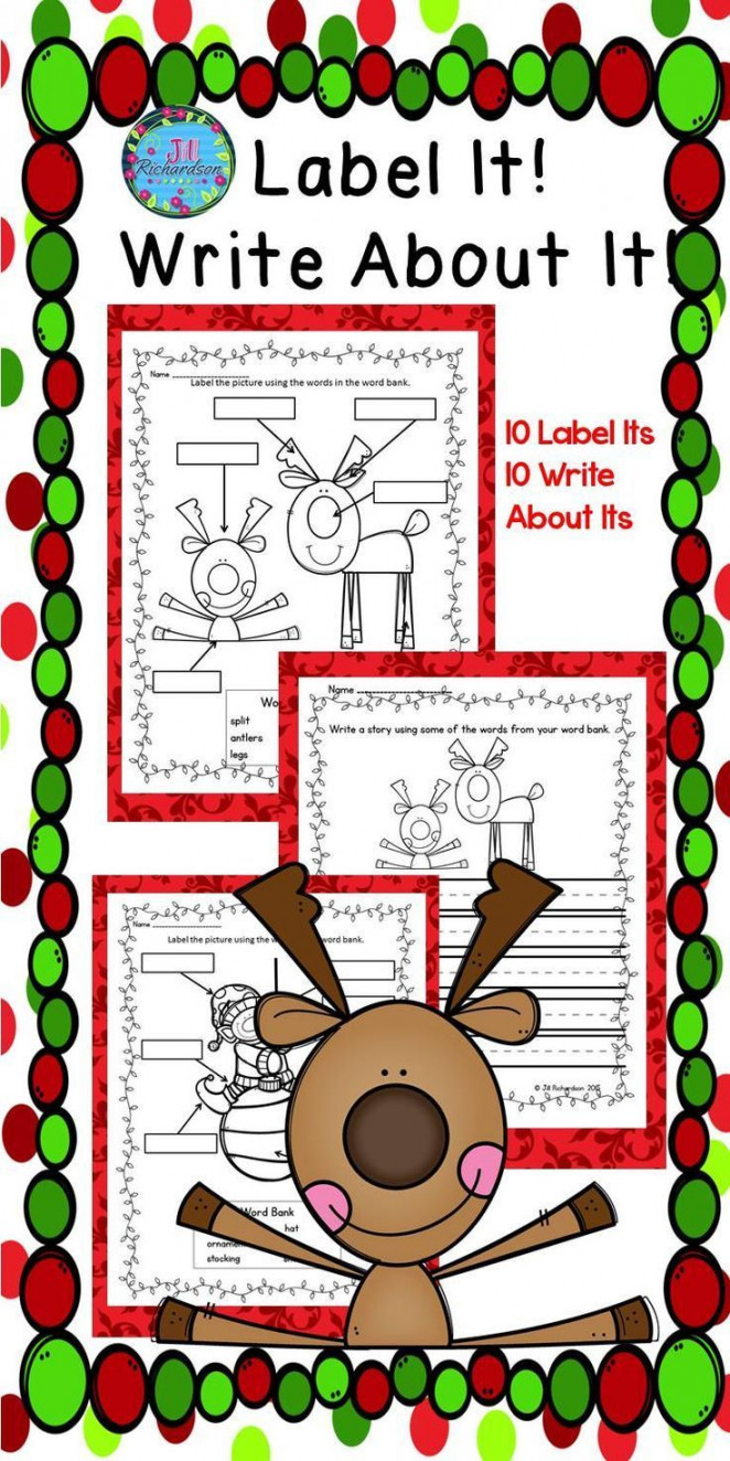 ESL Christmas Writing December Activities Kindergarten, First