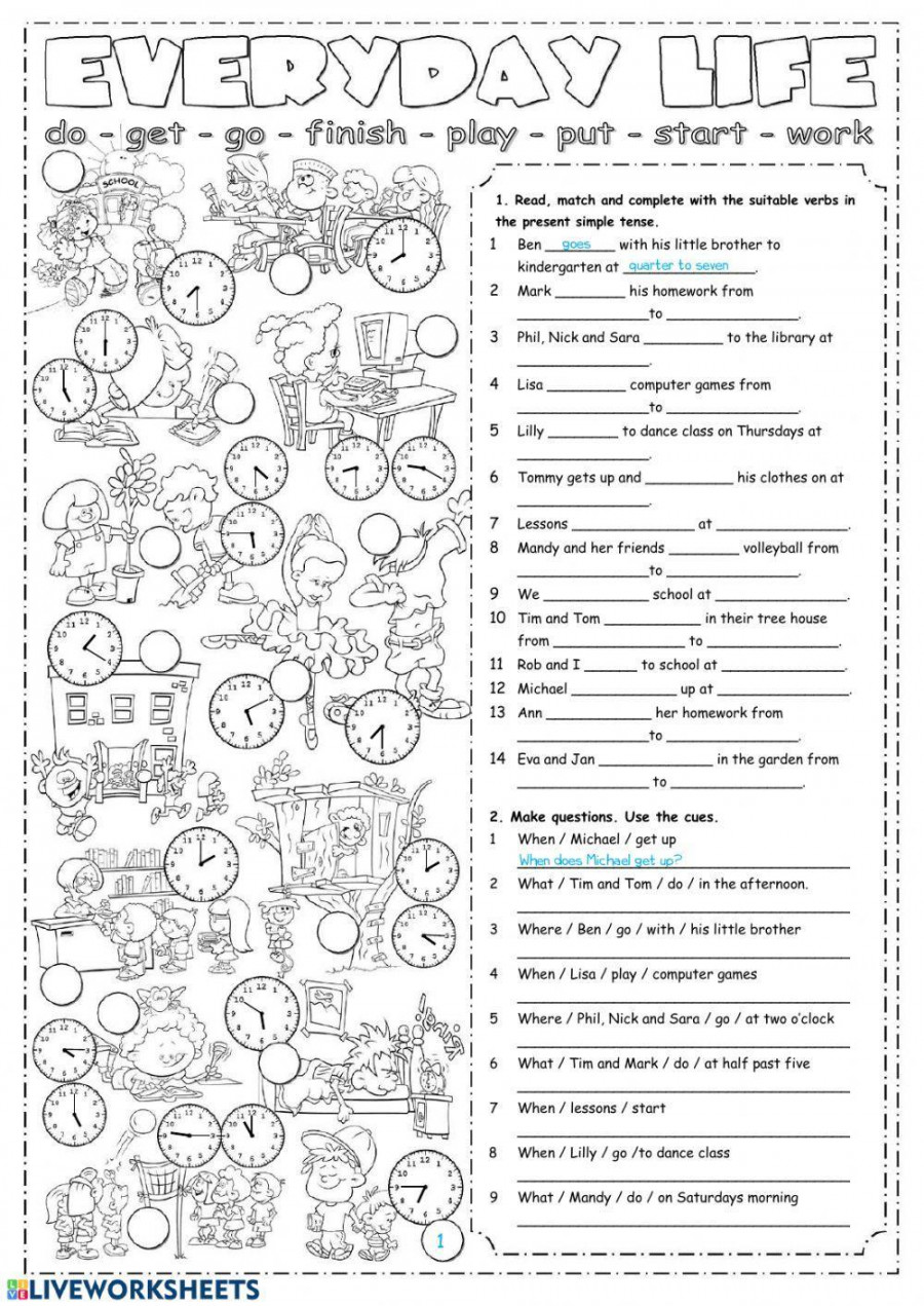 Everyday life worksheet  Live Worksheets