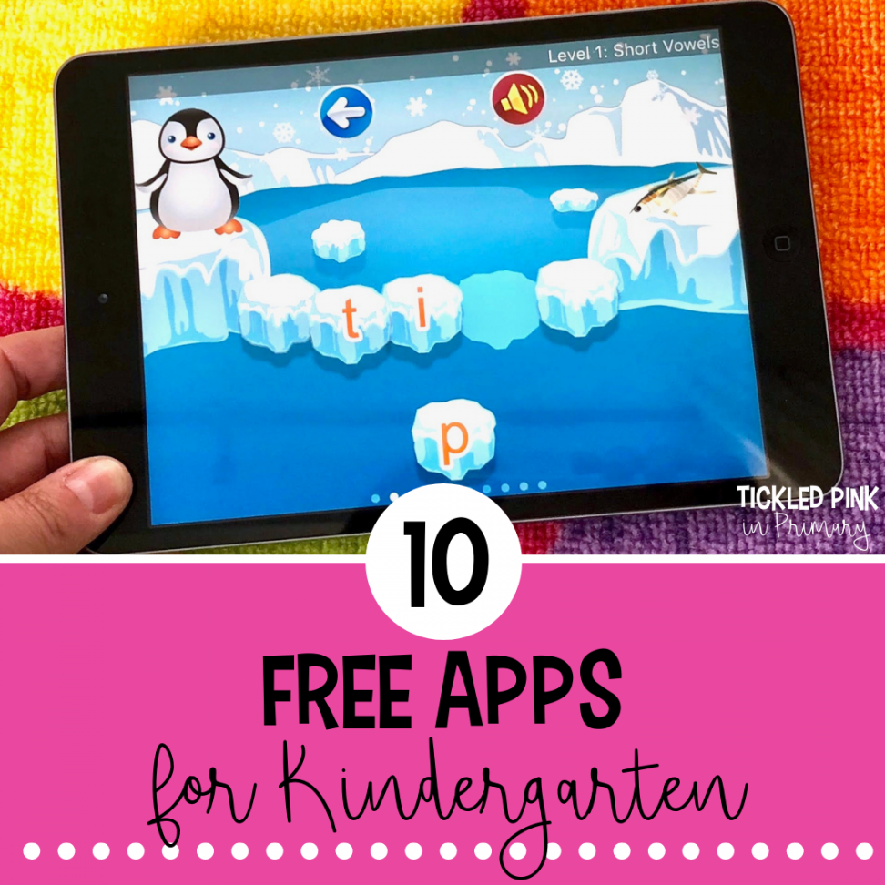 FREE Kindergarten iPad Apps • Tickled Pink in Primary