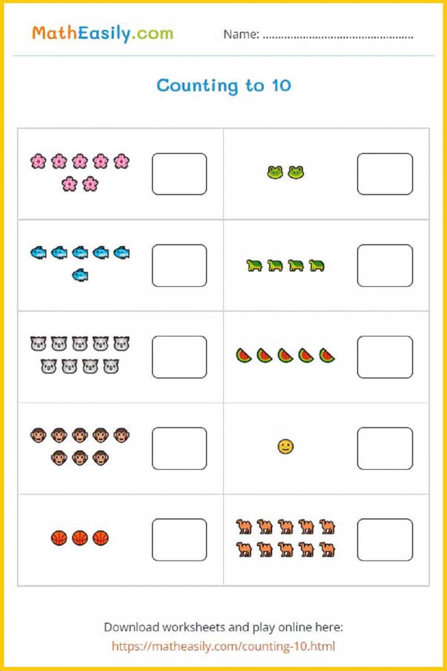 + Free Math Games for Kindergarten ONLINE + Printable