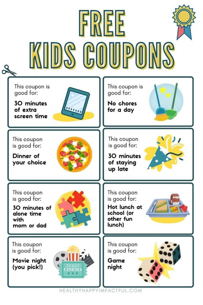 Free Printable Coupons for Kids (Makes a Great Gift!)  Kids