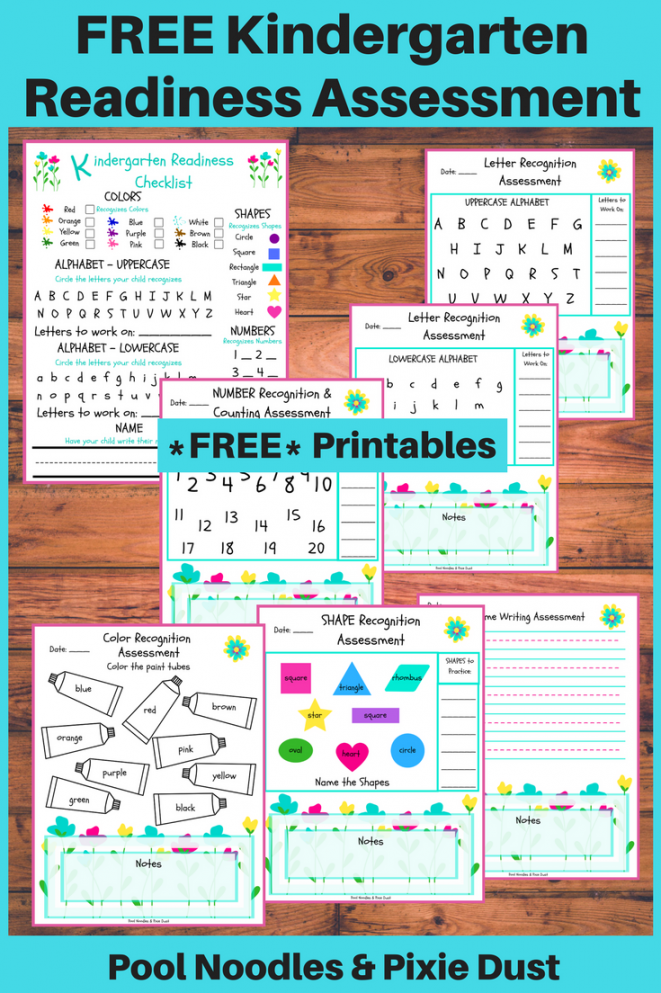 Free Printable Kindergarten Readiness Assessment  Preschool