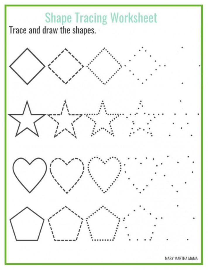 Free Shape Drawing Printables  Shape tracing worksheets, Free