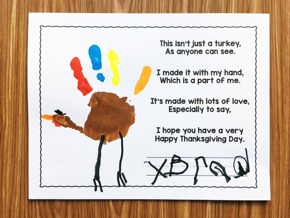 Free Turkey Handprint Poem - Simply Kinder