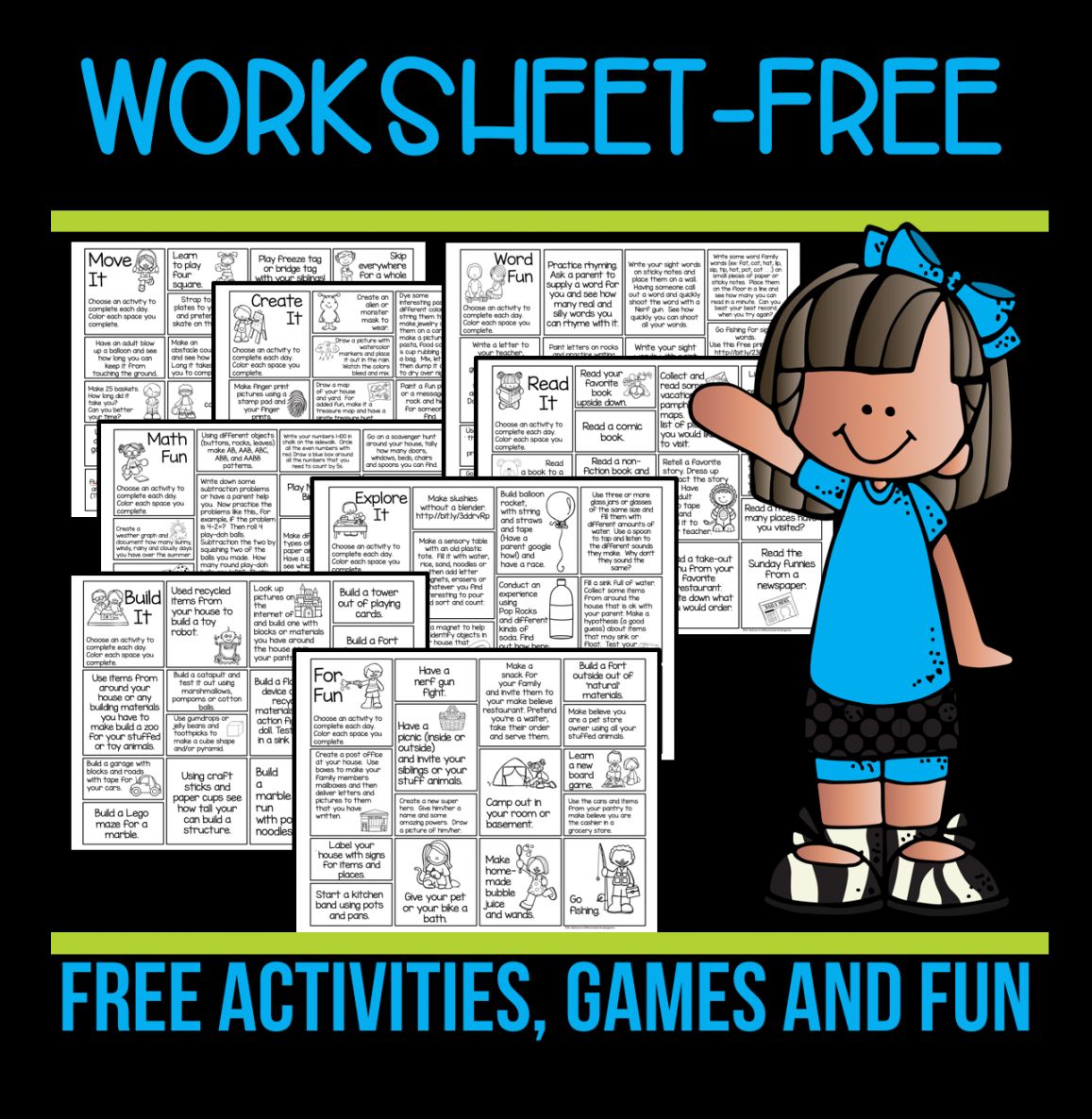 FREE WORKSHEET-FREE AT HOME LEARNING GAMES, ACTIVITIES AND IDEAS