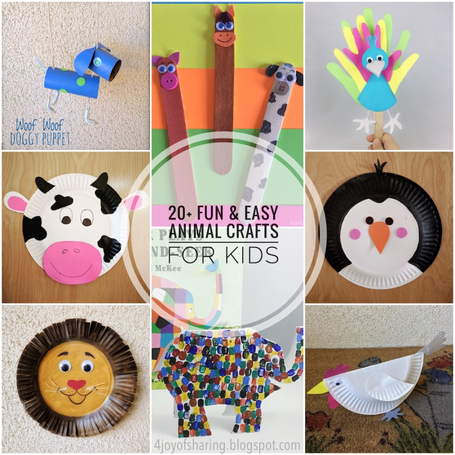 + Fun and Easy Animal Crafts For Kids - The Joy of Sharing