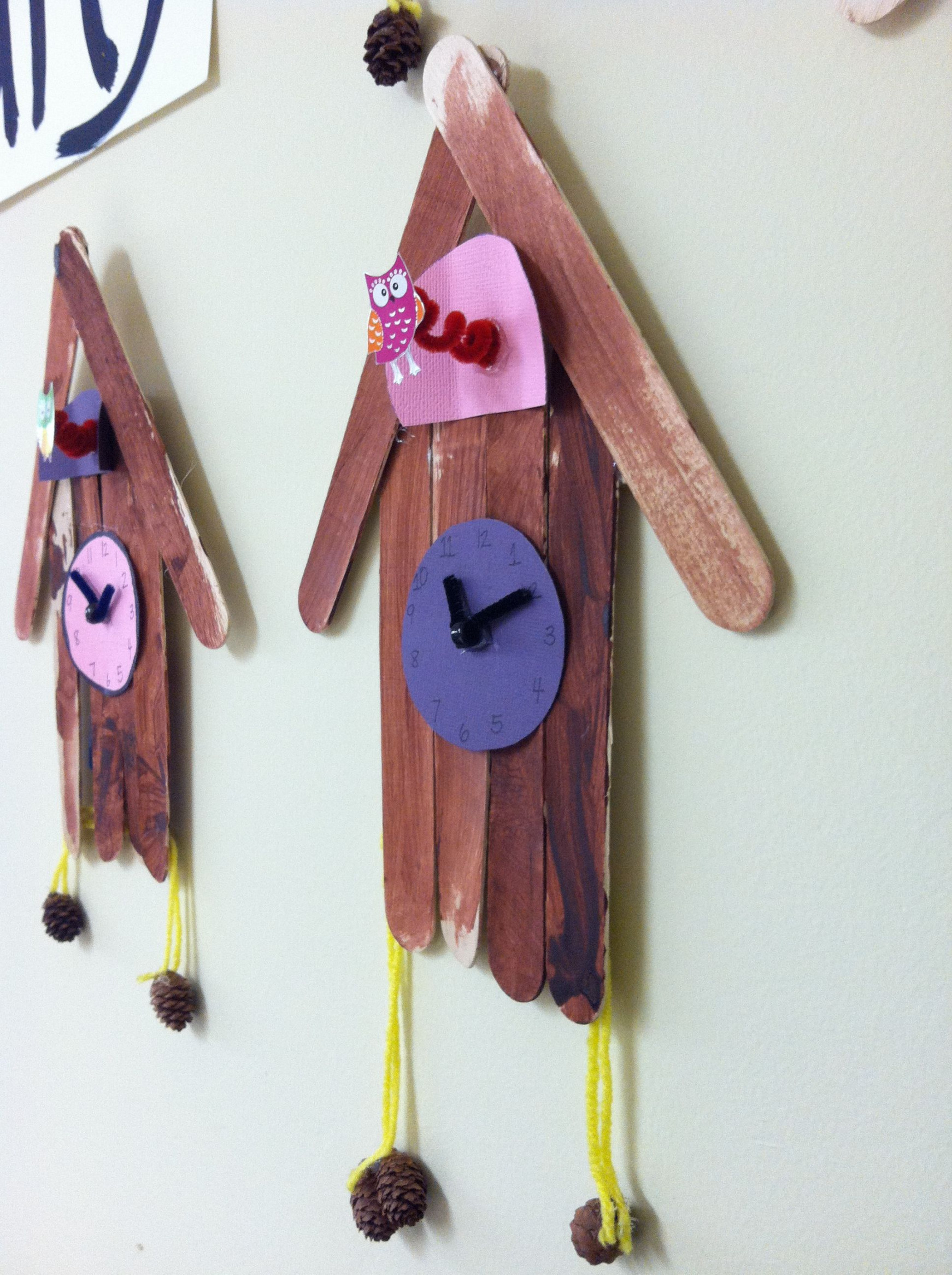 Germany - Cuckoo clock craft idea using popsicle sticks, easy