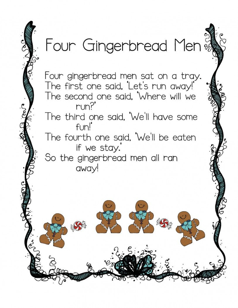 Gingerbread Men Poem - for gingerbread poetry book  Gingerbread