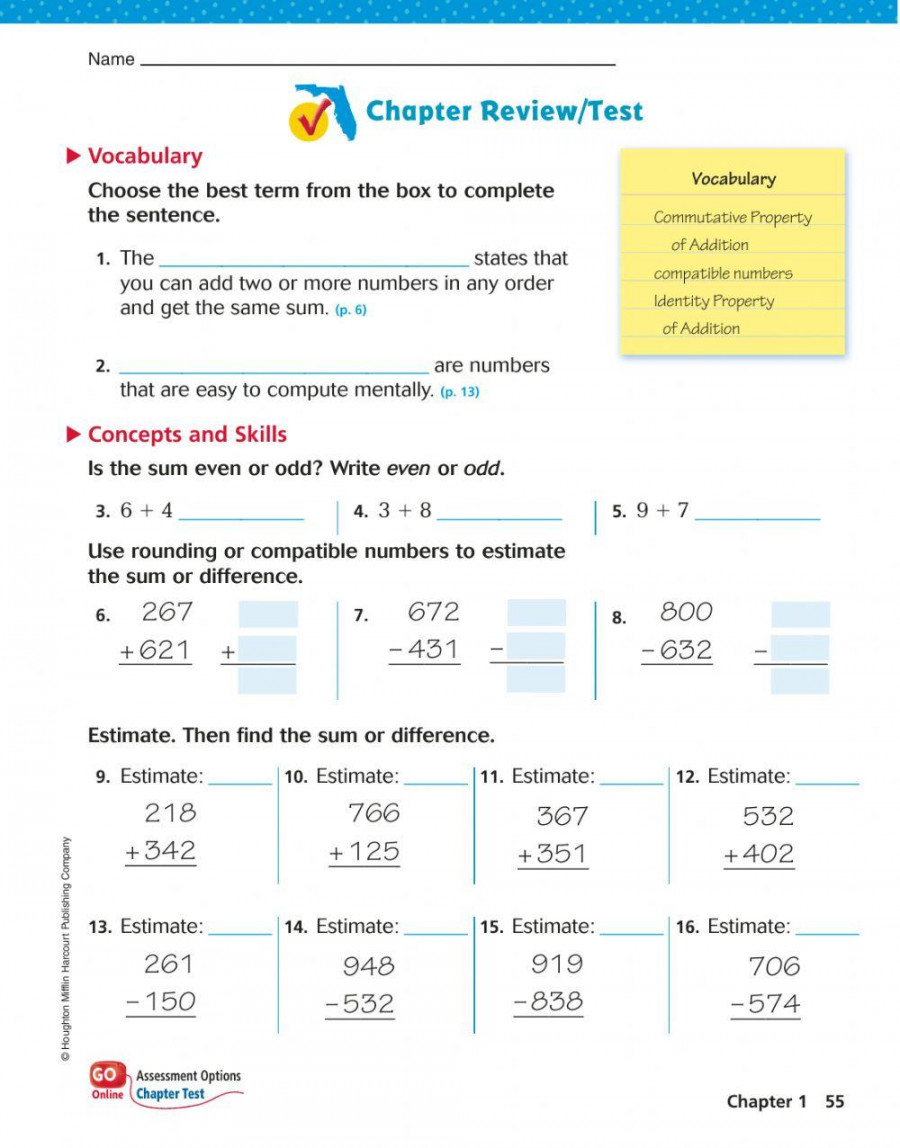 Go Math Chapter  Review worksheet  Live Worksheets