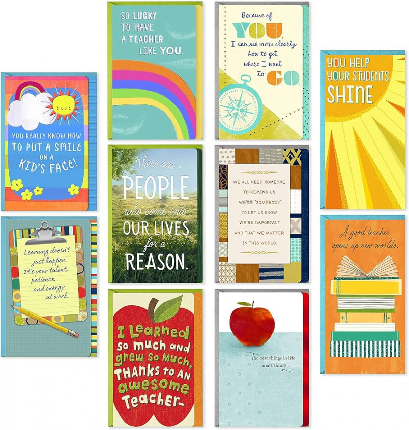 Hallmark Estimation Cards for Teacher, Preschool, Kindergarten, Elementary  School, Graduation or Back to School ( Cards and Gift Card Holder with