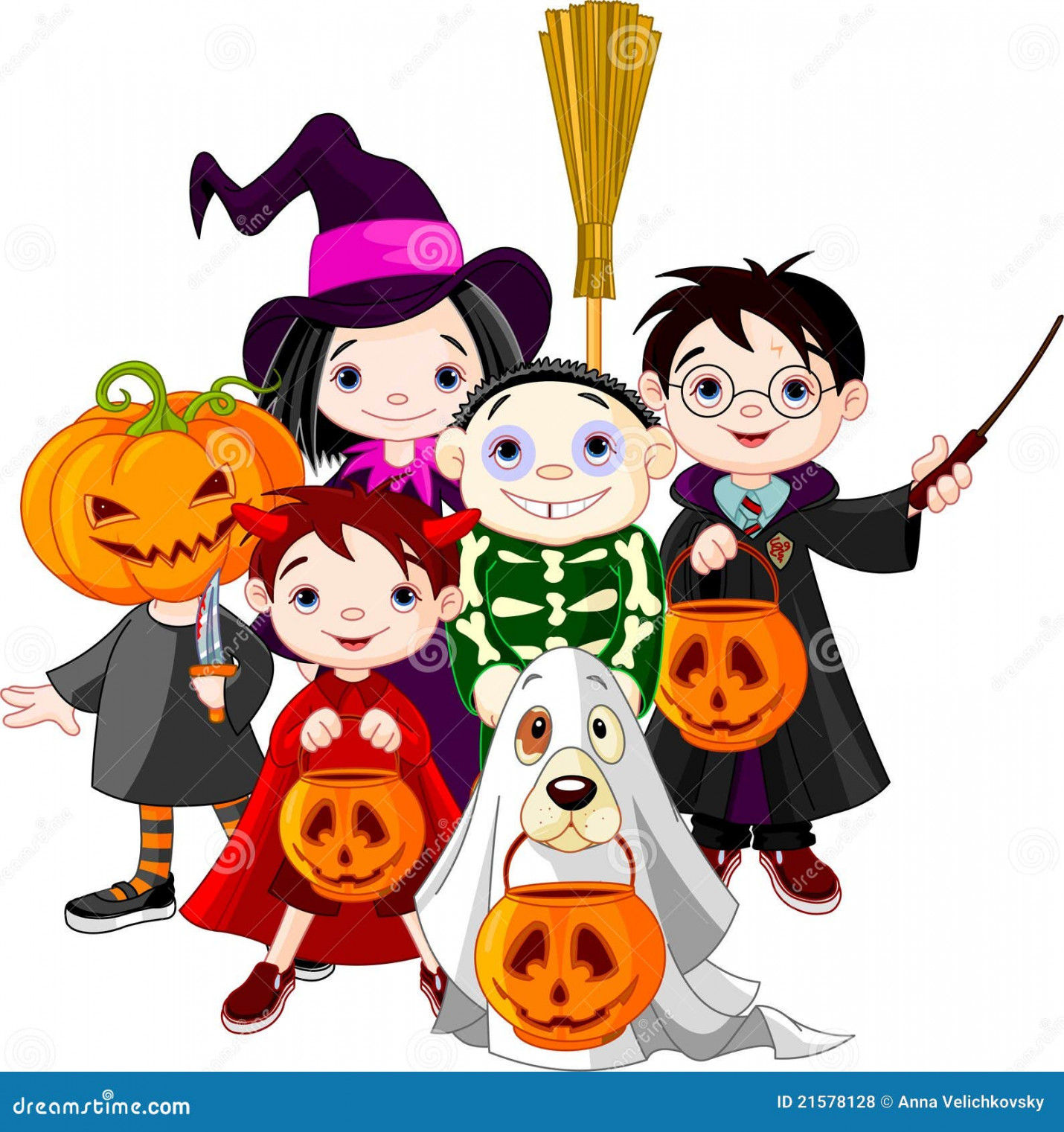 Halloween Trick or Treating Children Stock Vector - Illustration