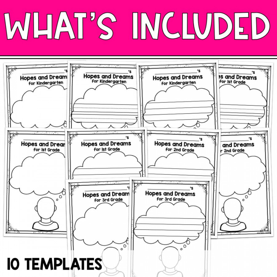 Hopes and Dreams Templates Bulletin Board – Teacher Jeanell