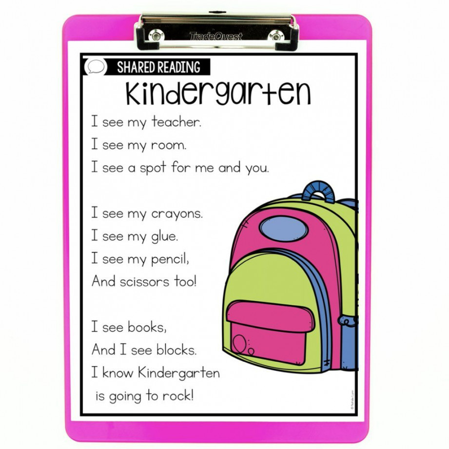 How To Use Poems in Kindergarten for Shared Reading