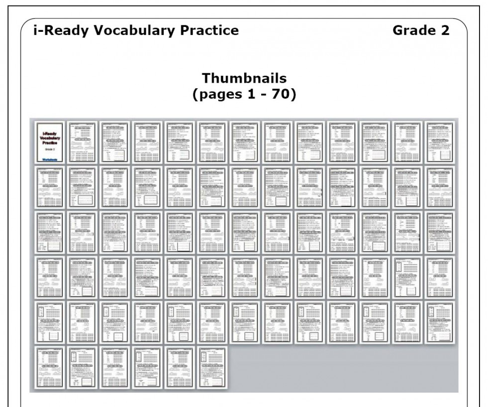 i Ready Vocabulary Grade  worksheets  Made By Teachers