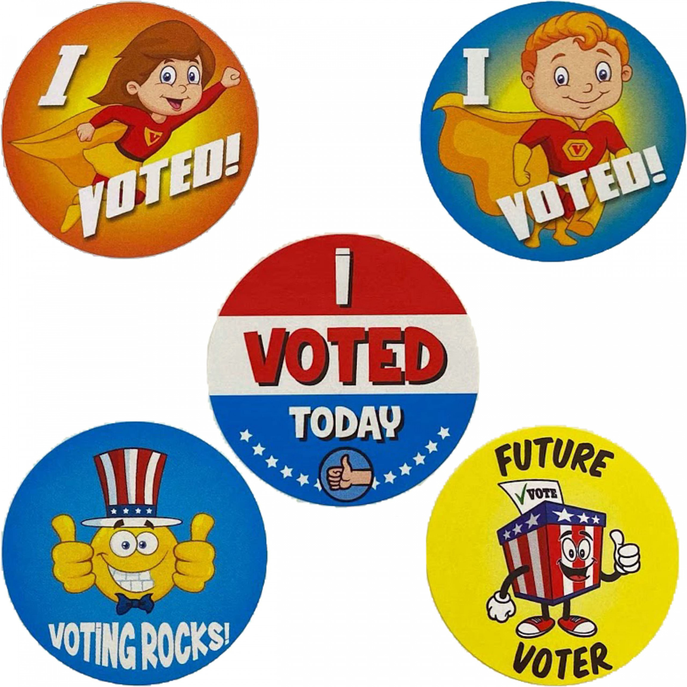 I Voted Stickers for Kids Election Day Labels