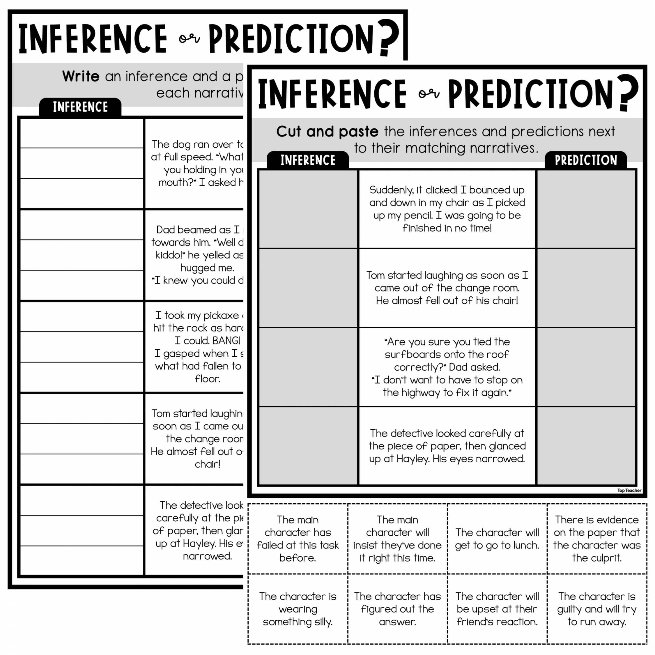 Inference or Prediction? Worksheets - Top Teacher