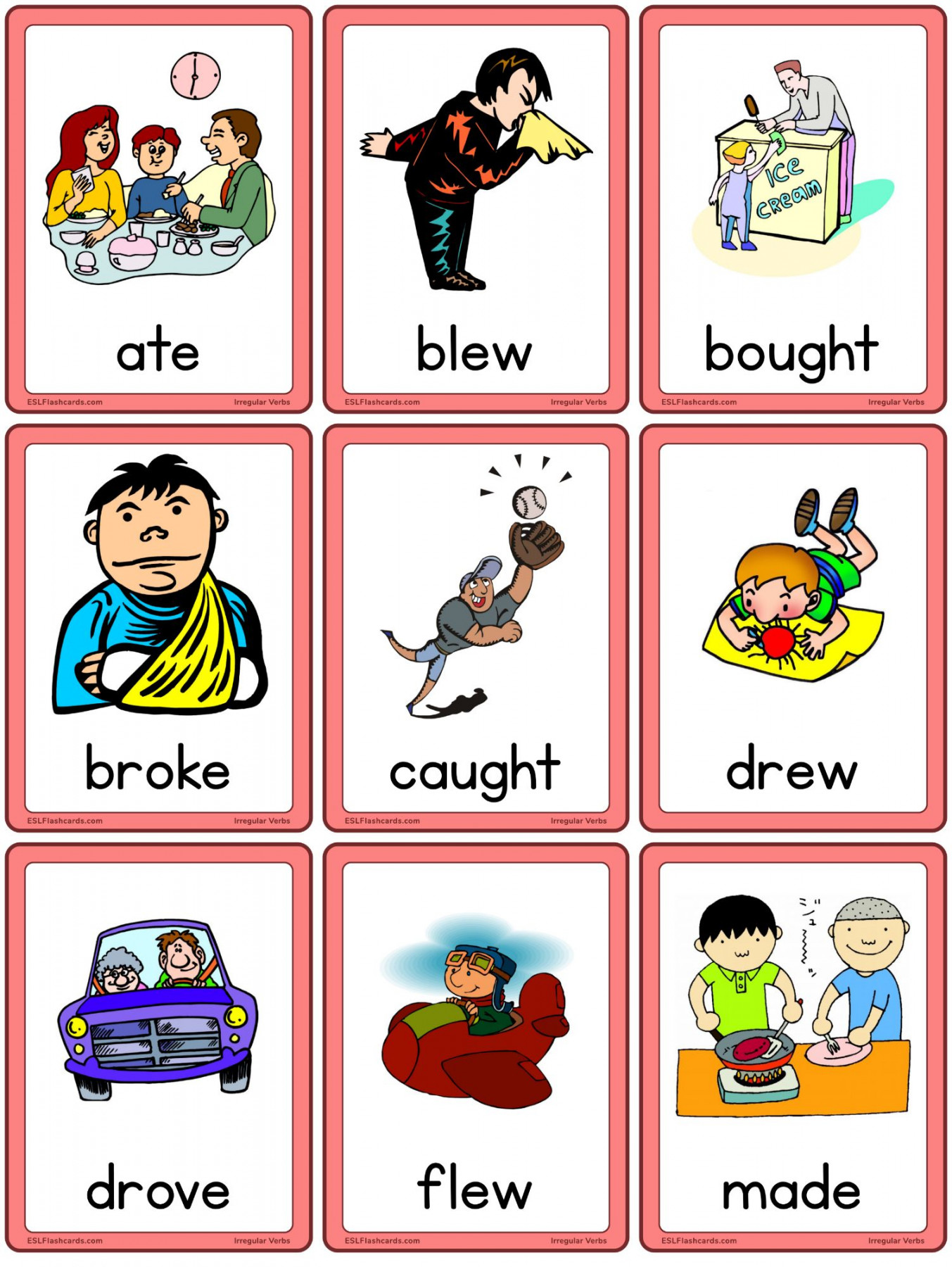 Irregular Verbs – ESL Flashcards