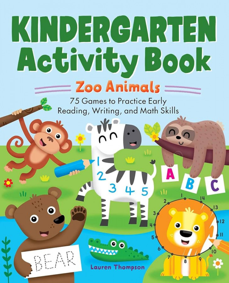 Kindergarten Activity Book: Zoo Animals:  Games to Practice