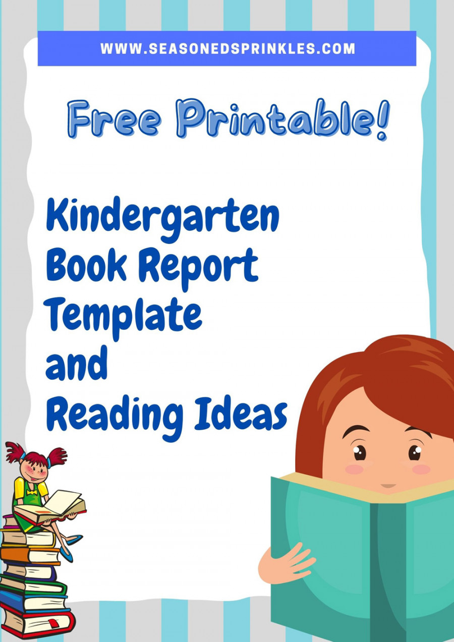 Kindergarten Book Report Worksheet Freebie - Seasoned Sprinkles