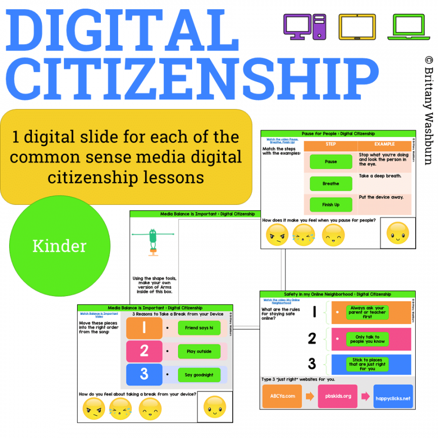 Kindergarten Digital Citizenship Activities