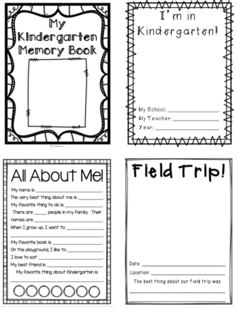 Kindergarten Memory Book  TheHappyTeacher