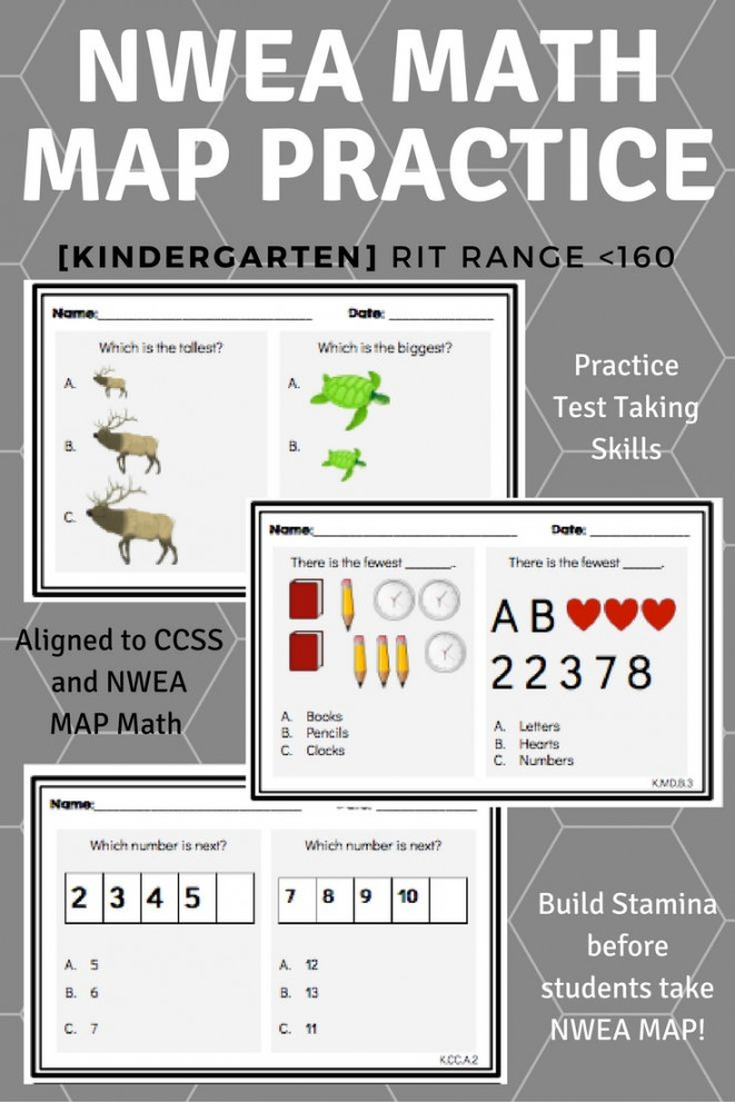 Kindergarten NWEA MAP Math Practice Pages [RIT >]  Nwea, Map