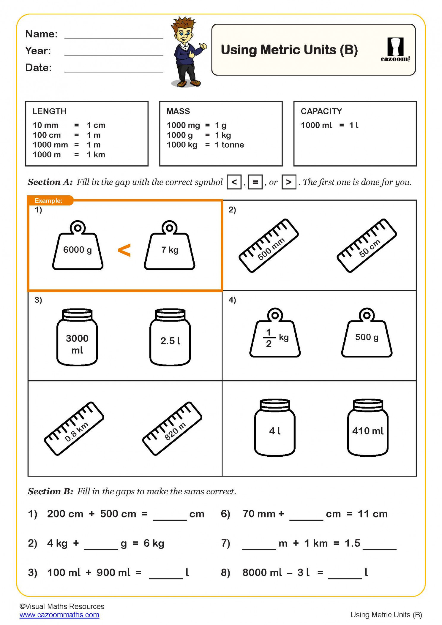 KS Maths Worksheets - Printable Maths Worksheets KS  Cazoom Maths