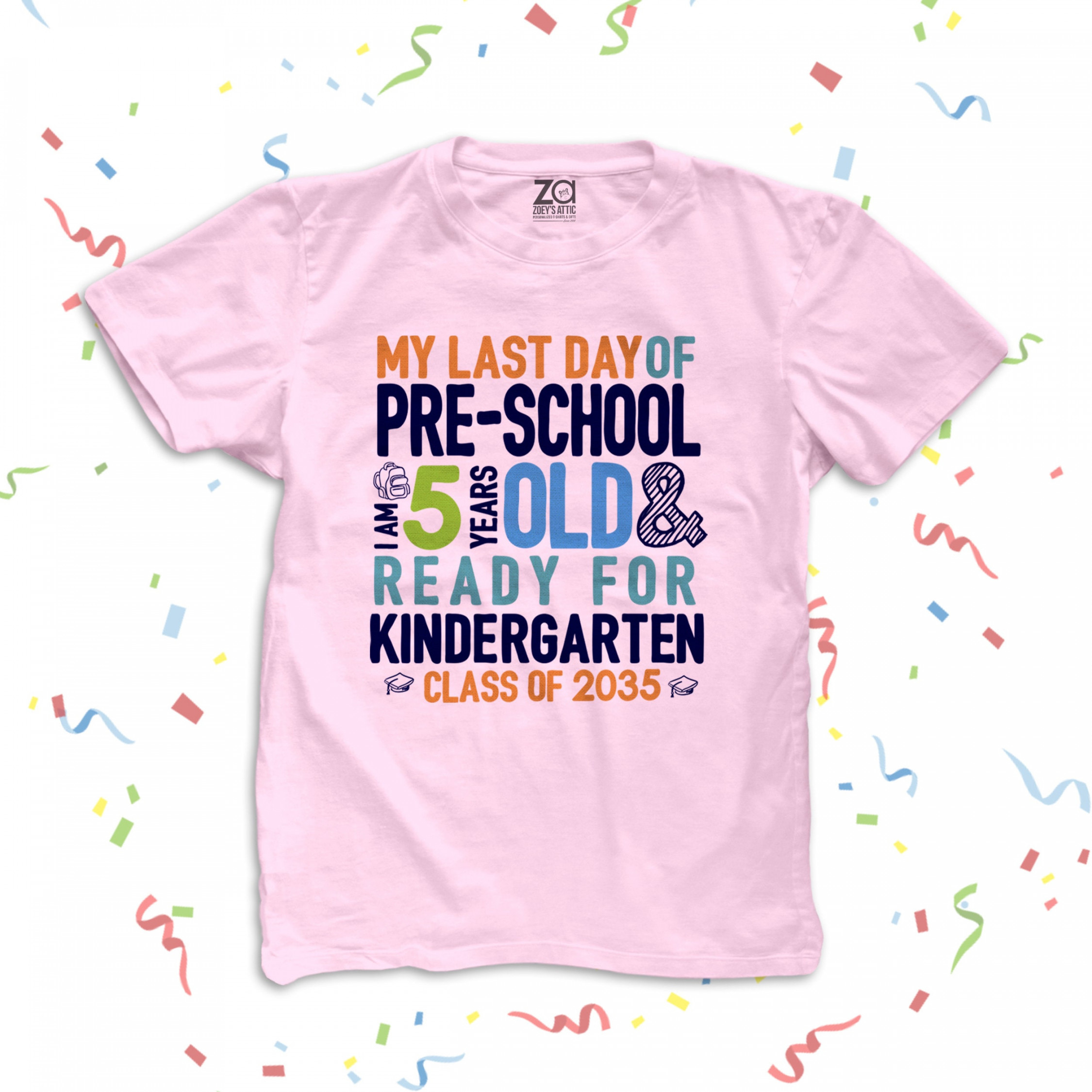 Last day of preschool shirt ready for kindergarten funny cute last