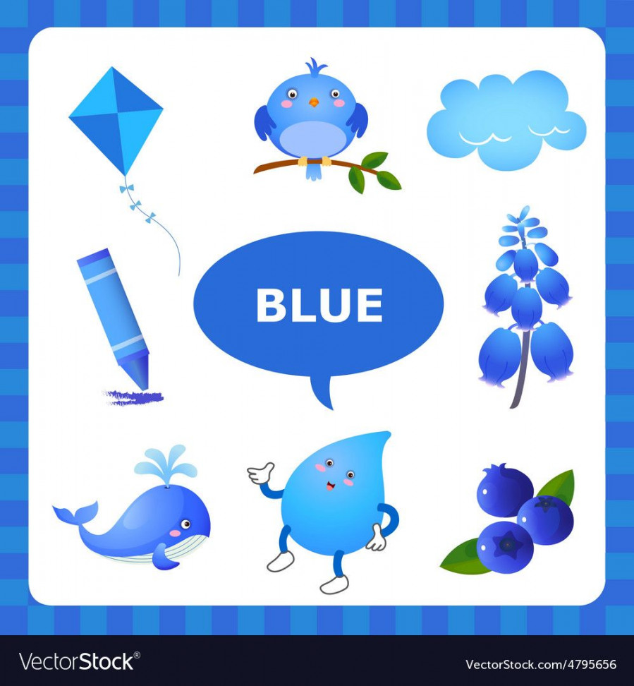 Learning Blue color Royalty Free Vector Image - VectorStock