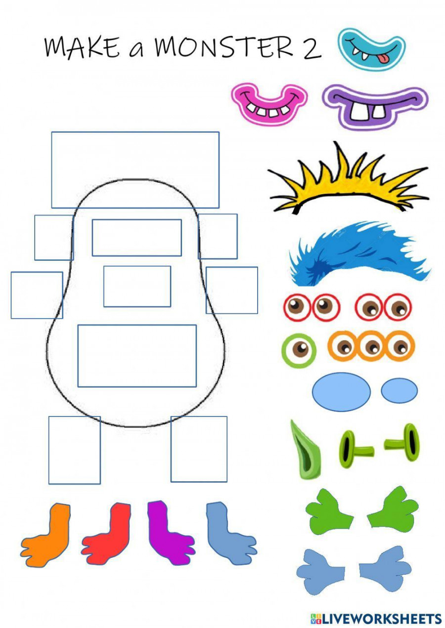 MAKE a MONSTER interactive worksheet  Live Worksheets