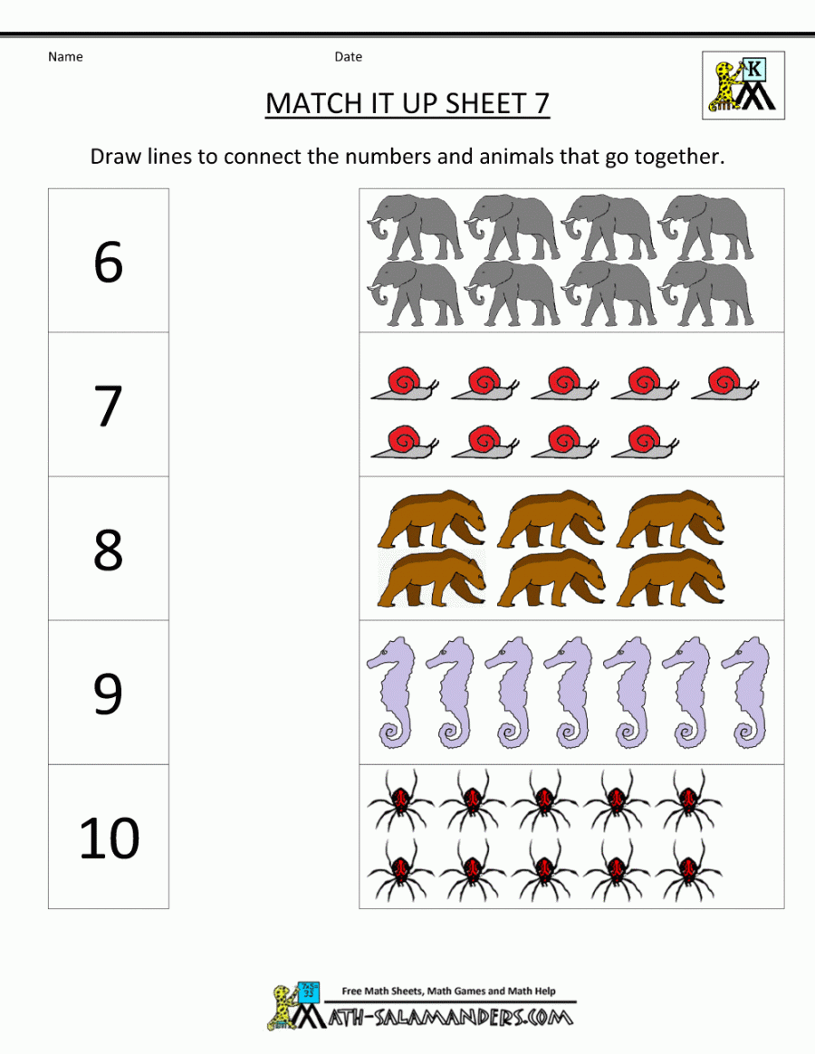 Math Worksheets Kindergarten