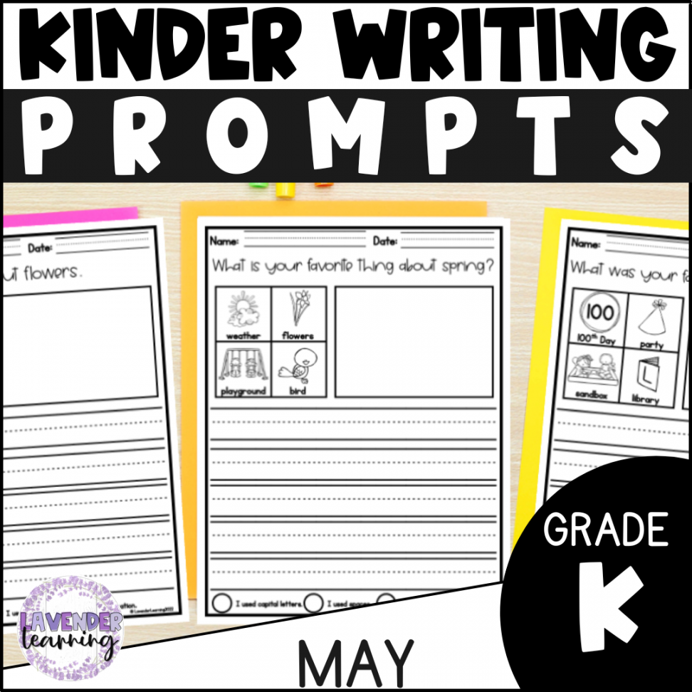 May Writing Prompts for Kindergarten and st Grade - Summer