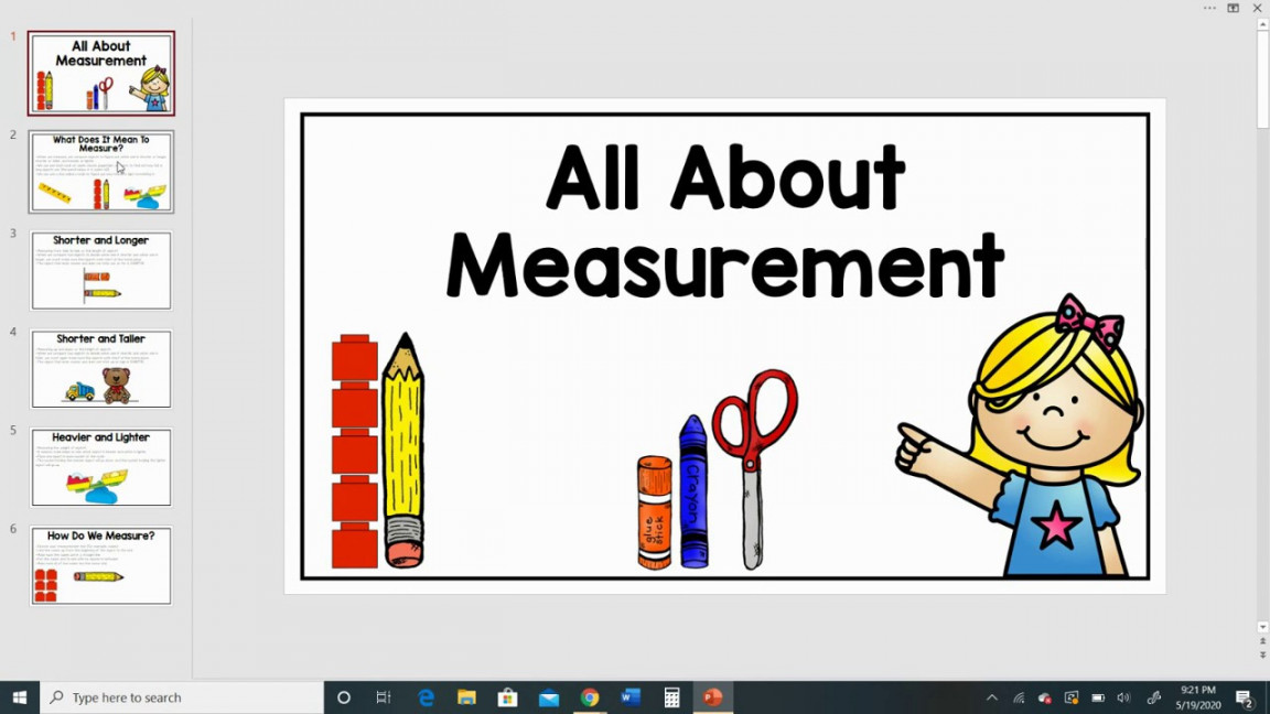 Measurement Introduction for Kindergarten