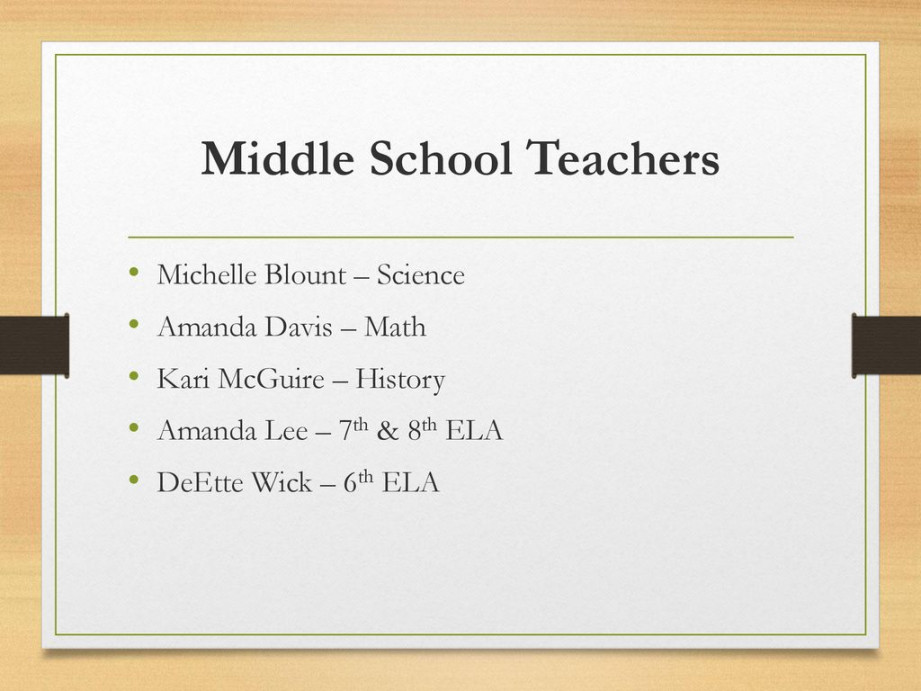 Middle School Open House - ppt download