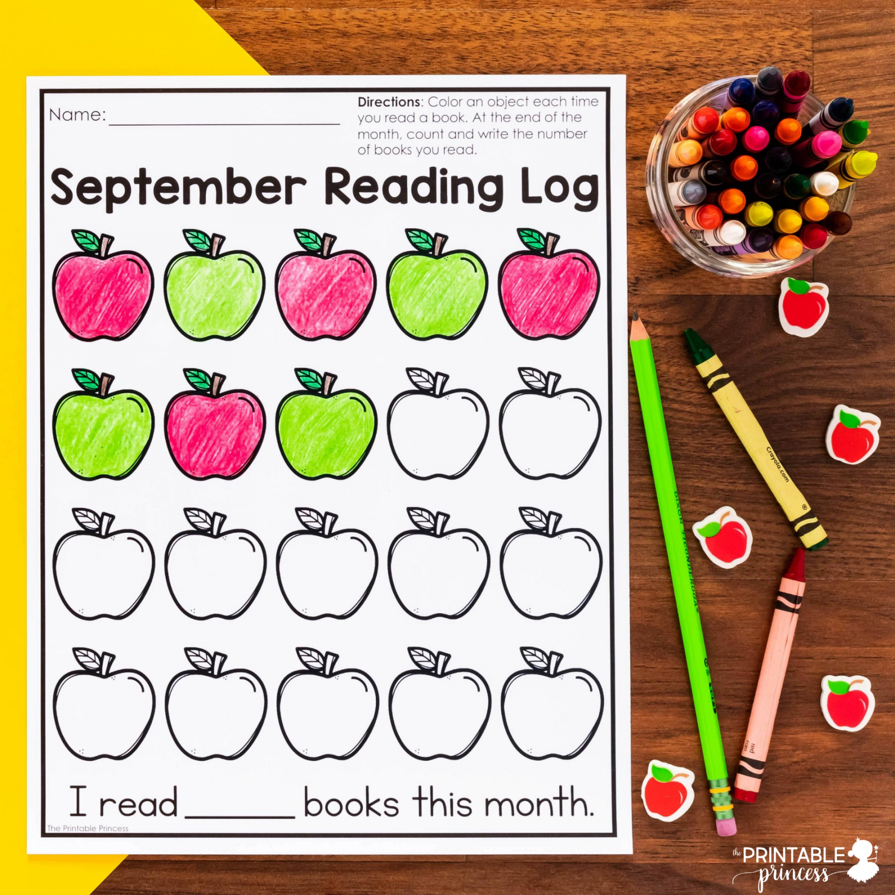 Monthly Reading Logs for Kindergarten - The Printable Princess