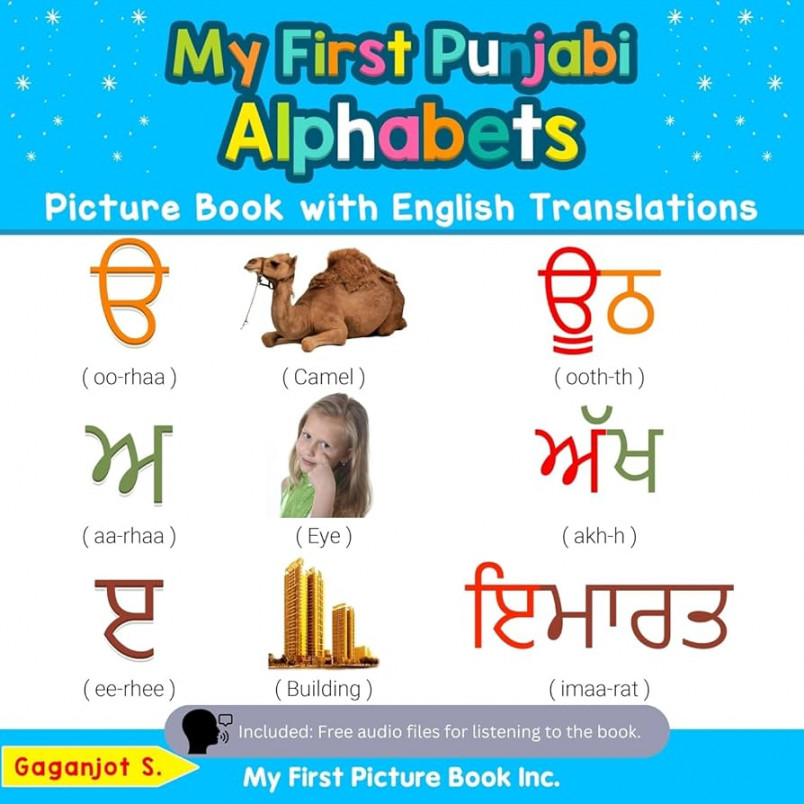 My First Punjabi Alphabets Picture Book with English Translations:  Bilingual Early Learning & Easy Teaching Punjabi Books for Kids (Teach &  Learn