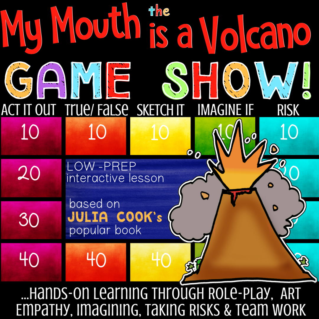 MY MOUTH IS A VOLCANO BOOK COMPANION LESSON About Self-Control