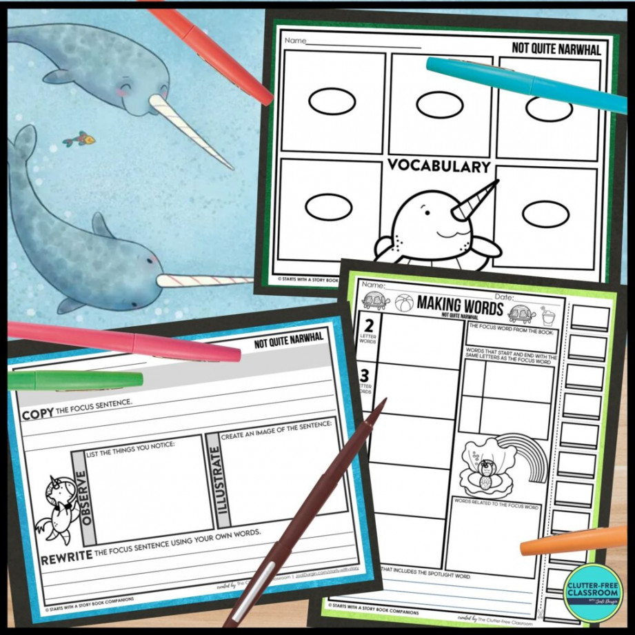 Not Quite Narwhal Activities and Lesson Plans for  - Clutter