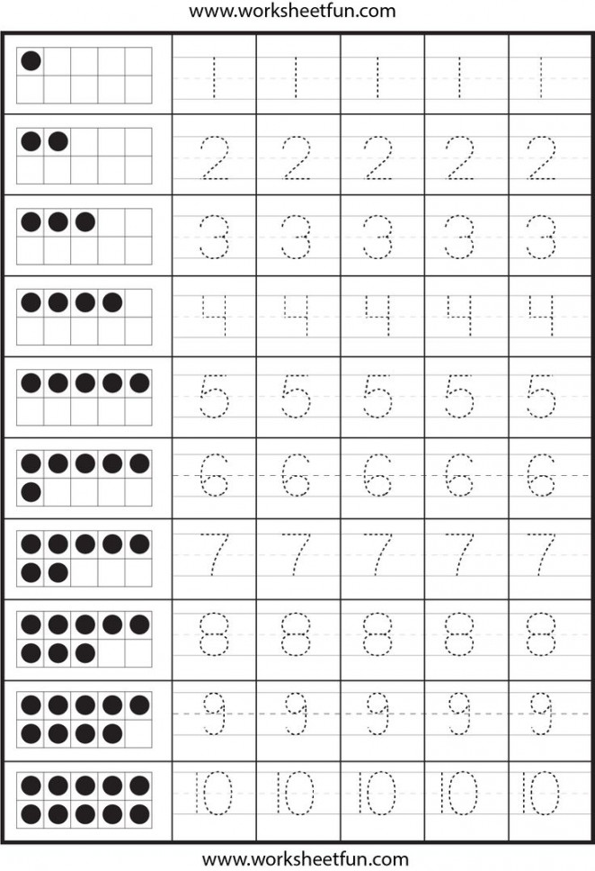 Number Tracing –  Worksheets / FREE Printable Worksheets