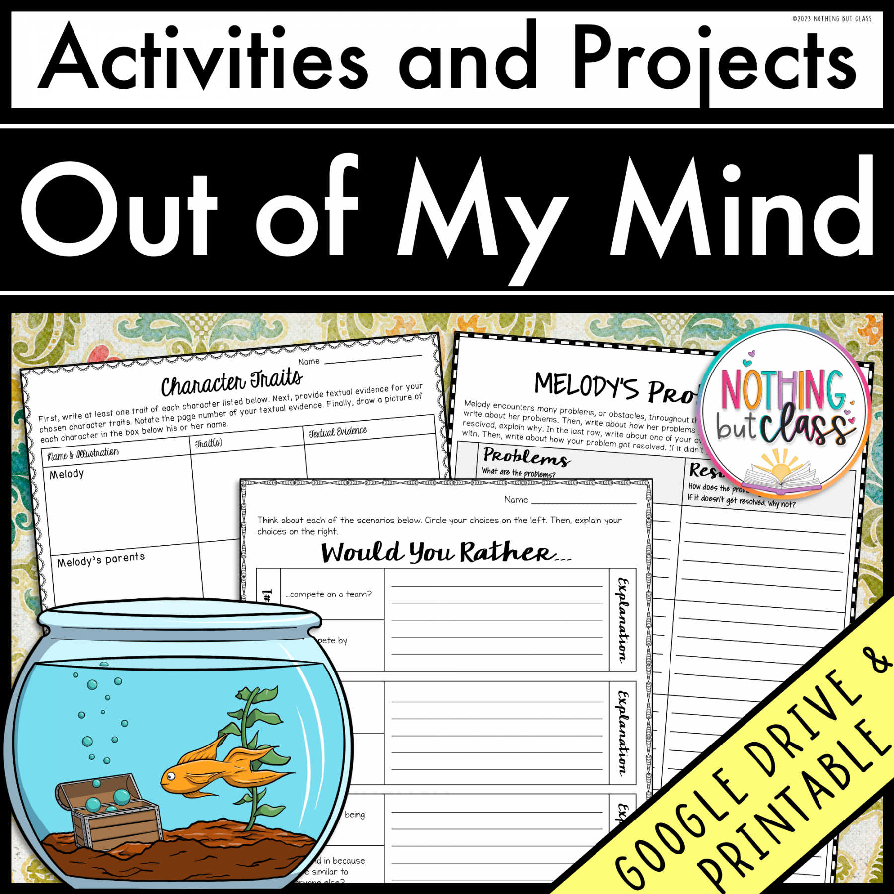 Out of My Mind Activities and Projects  Made By Teachers