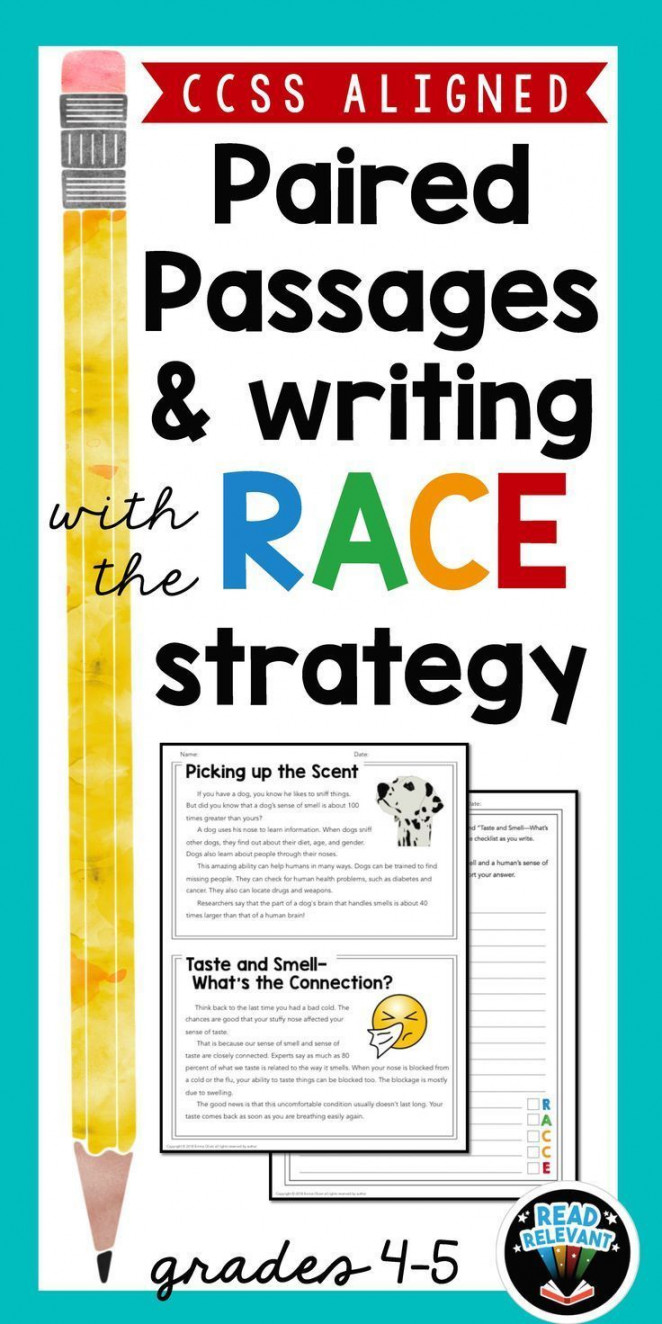 Paired Passages with Writing Prompts and Passages RACE Strategy