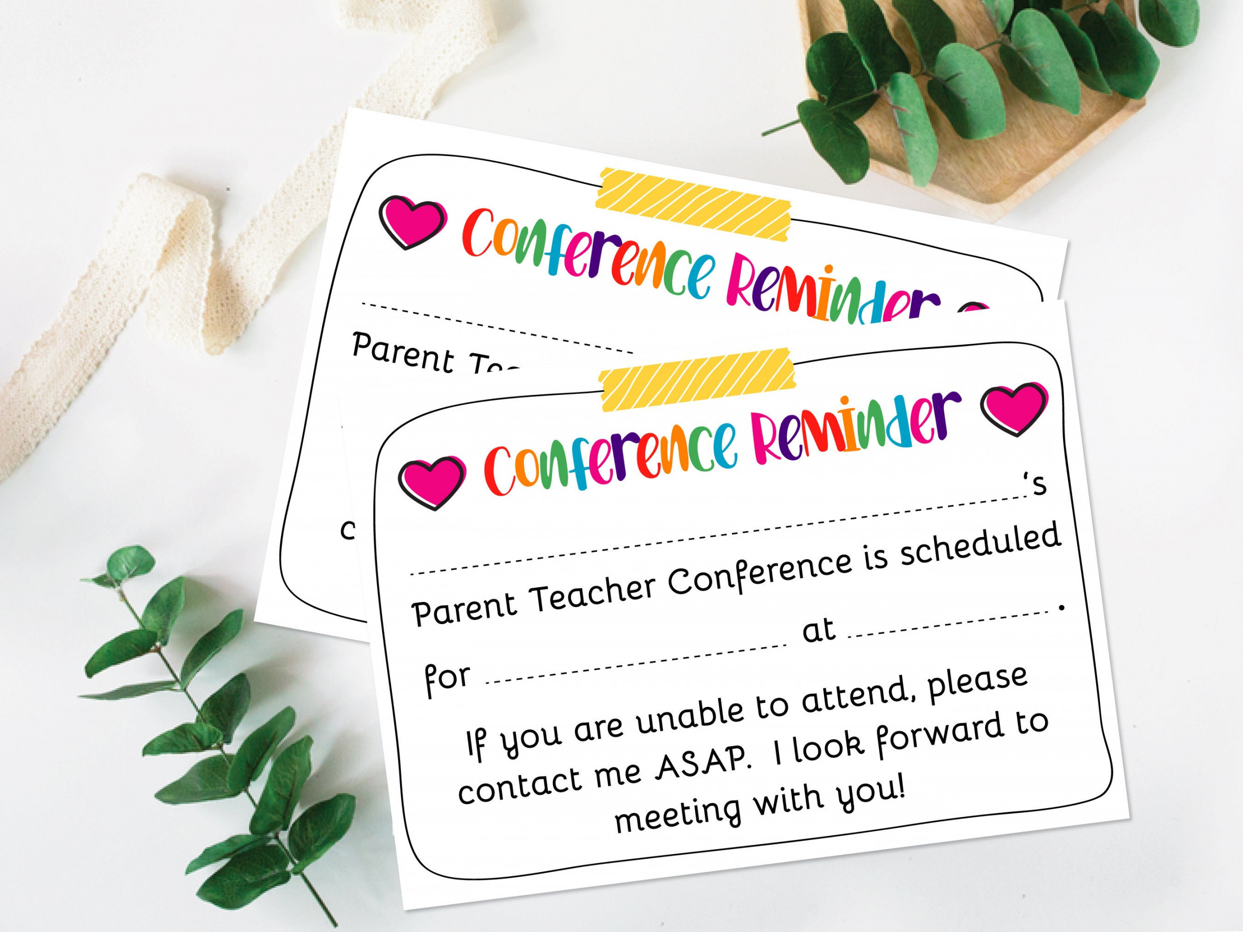 Parent Teacher Conference Reminder Teacher Mail Note From - Etsy