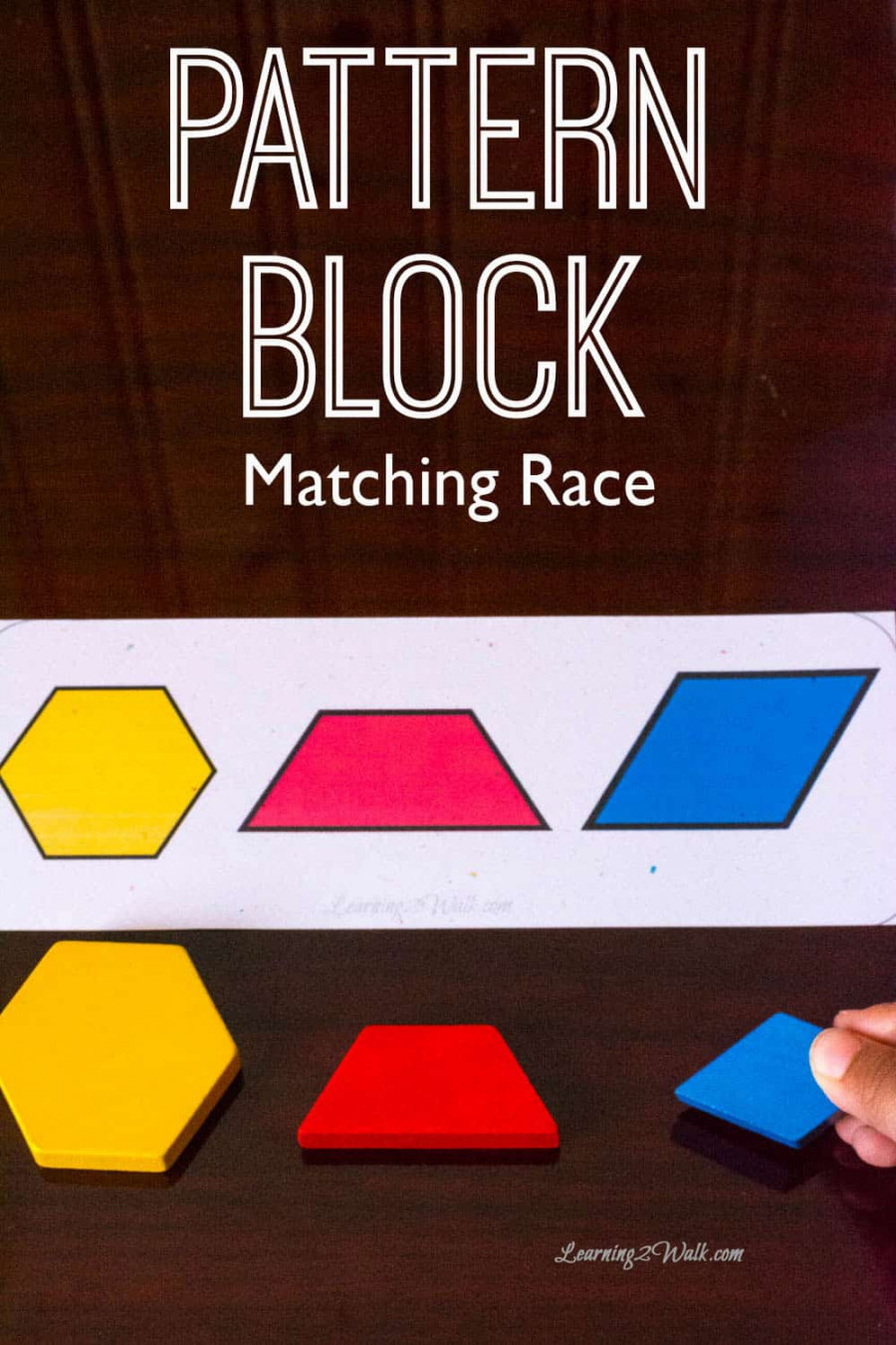 Pattern Block Matching Race - No Stress Homeschooling