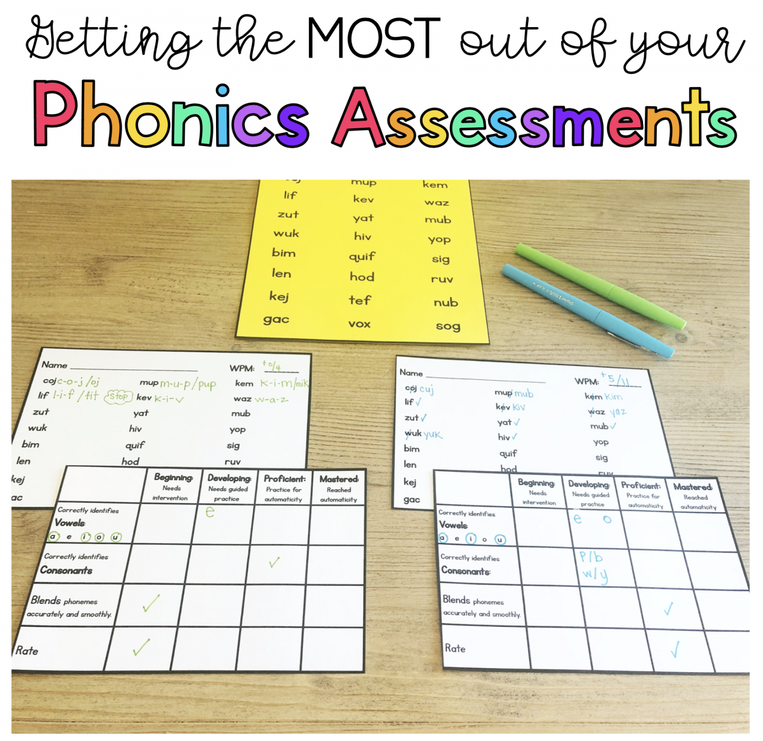 Phonics Assessments - Sarah