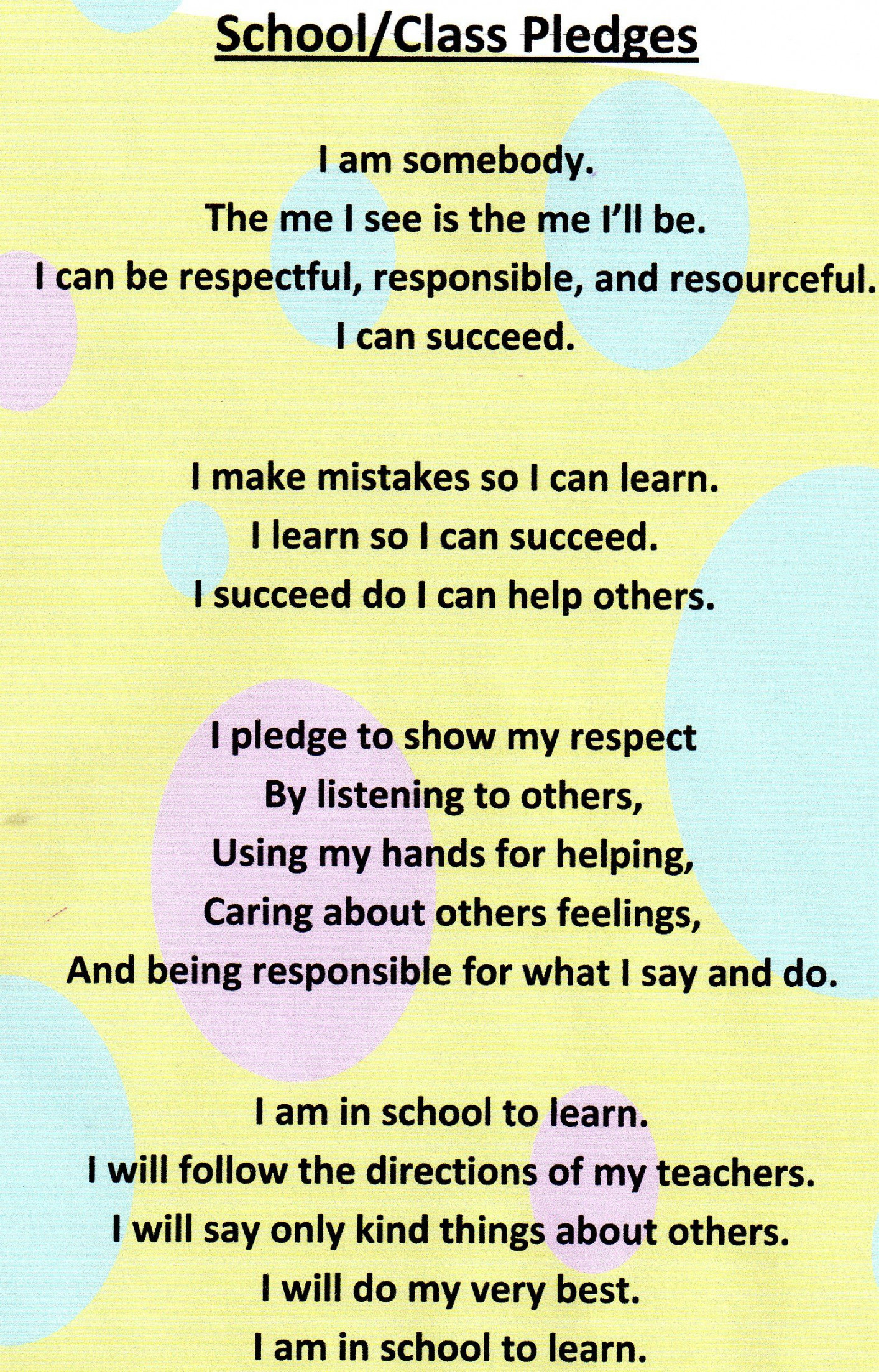 Pin by Sona Miller on Leader In Me  Class pledge, Elementary