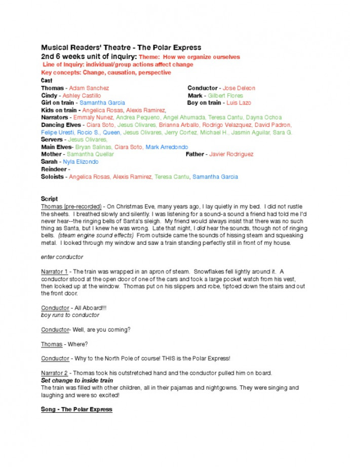 Polar Express th Grade Play   PDF  Santa Claus  Elves