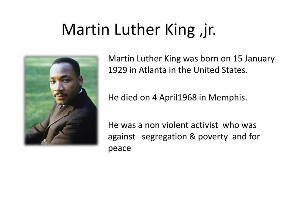 PPT - Martin Luther King ,jr