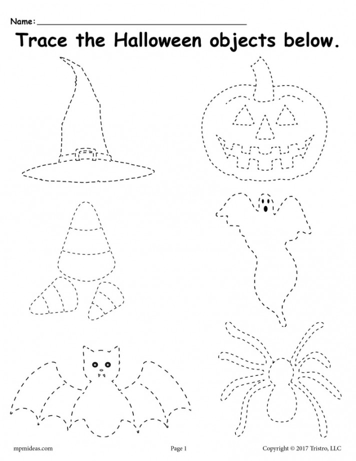 Printable Halloween Tracing Worksheet! – SupplyMe