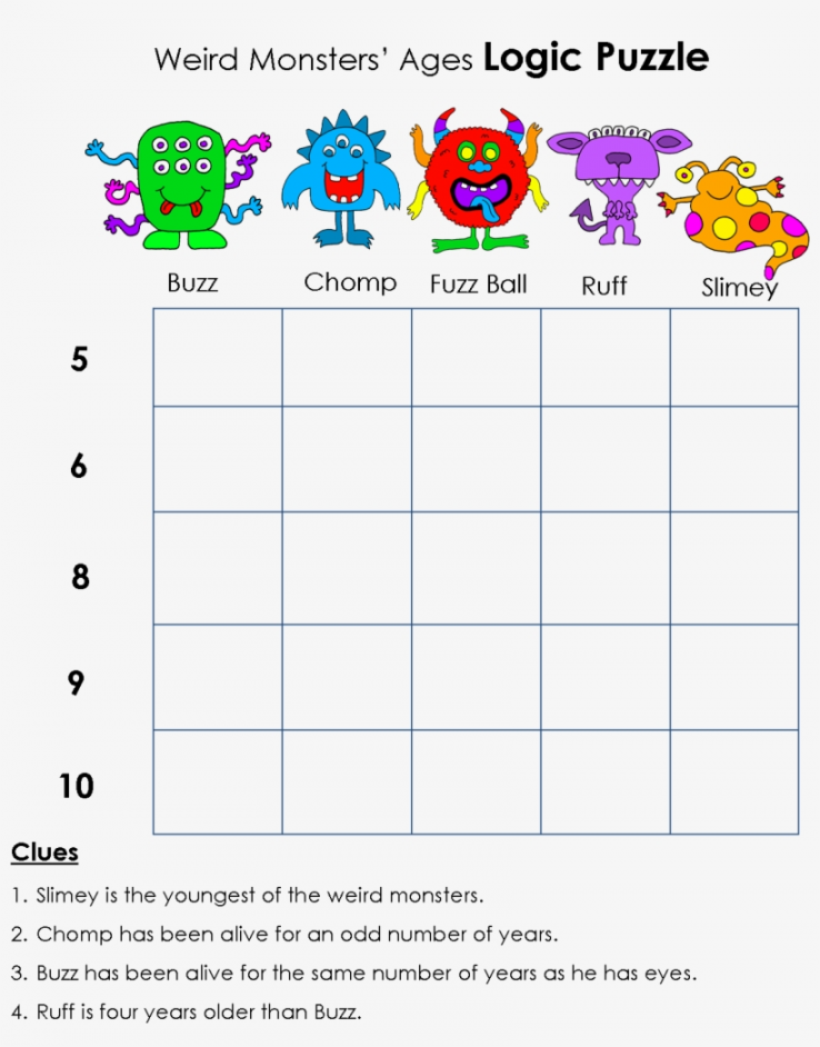 Printable Logic Puzzles Kids - - Math Logic Puzzle , transparent