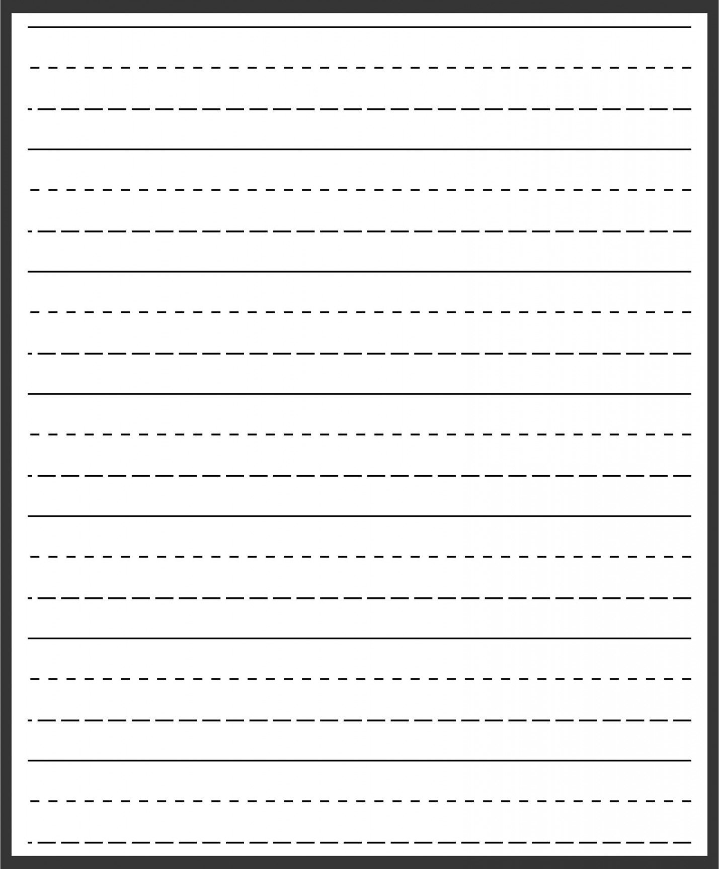 Printable Writing Paper For Handwriting For Preschool To Early